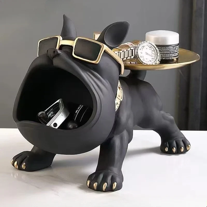 Bulva Dekofigur – Bulldoggen-Skulptur aus Kunstharz