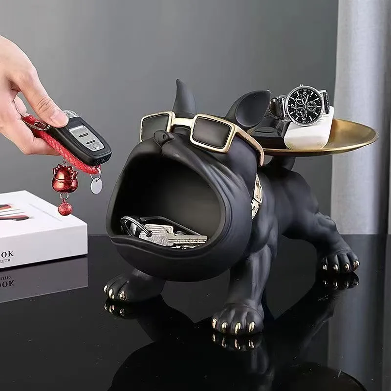 Bulva Dekofigur – Bulldoggen-Skulptur aus Kunstharz
