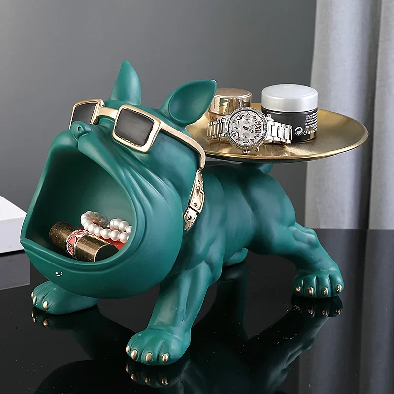 Bulva Dekofigur – Bulldoggen-Skulptur aus Kunstharz