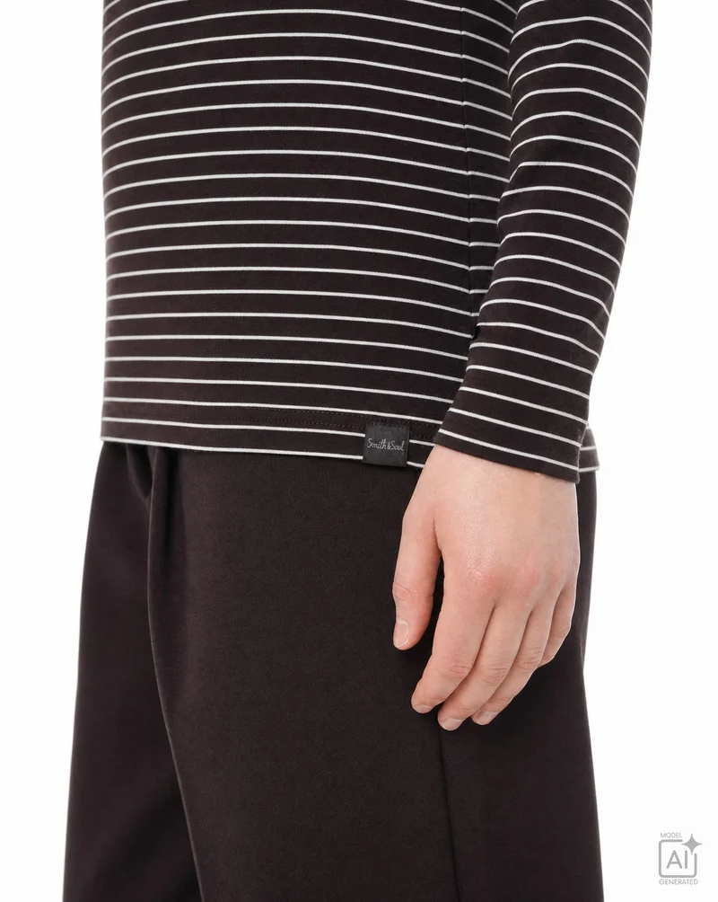 Fitted Lonsleeve Striped
