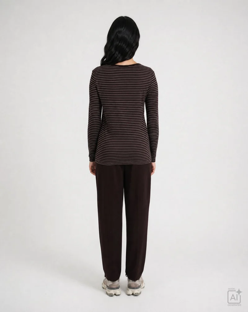 Fitted Lonsleeve Striped