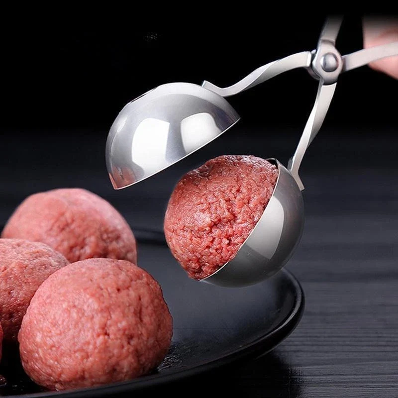 Culina Fleischklößchenformer – Edelstahl-Küchenzange für Fleisch- und Reisbällchen
