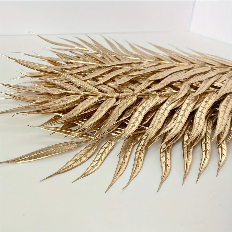 Aurea Palmblätter – Künstliche Dekozweige aus Kunststoff (10 Stück)