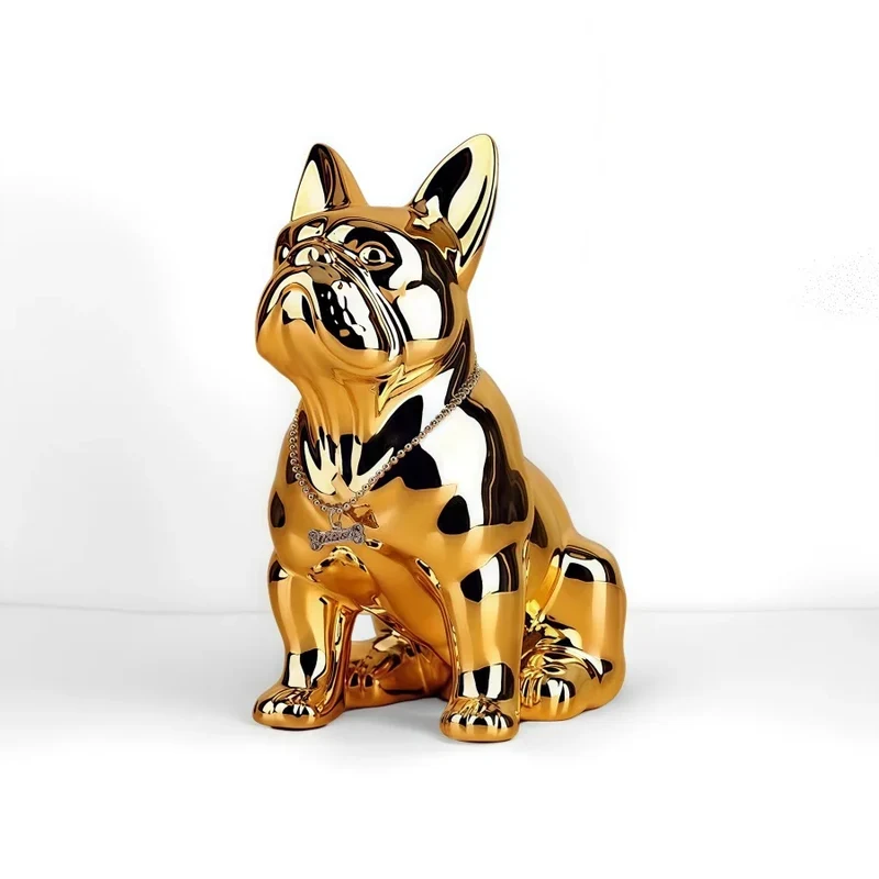 Miro Skulptur – Französische Bulldogge aus Kunstharz