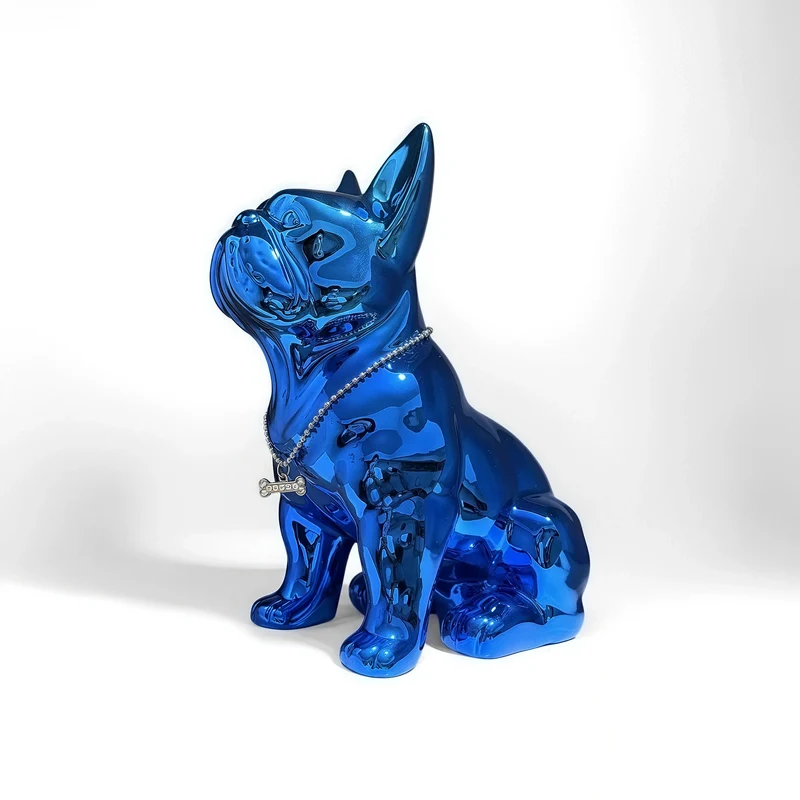 Miro Skulptur – Französische Bulldogge aus Kunstharz