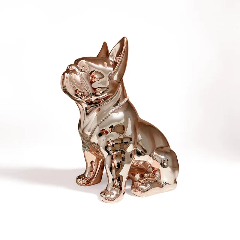 Miro Skulptur – Französische Bulldogge aus Kunstharz