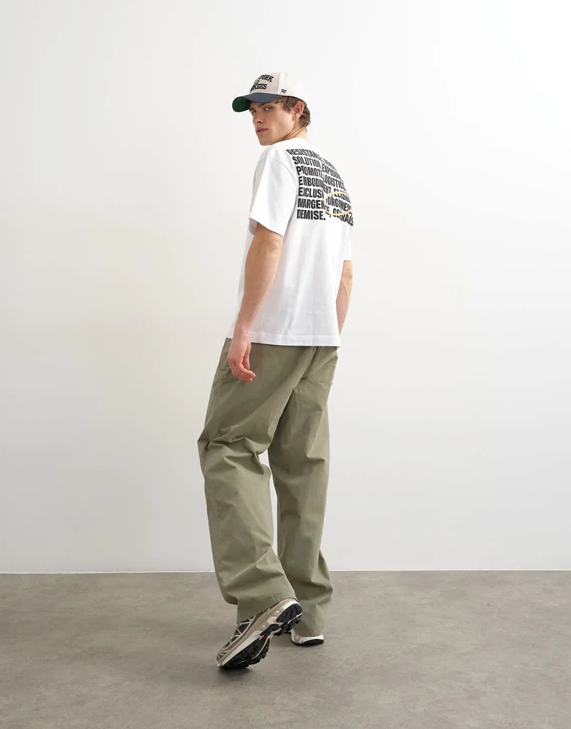 Topman relaxed fit t-shirt with front and back forgiveness print in black