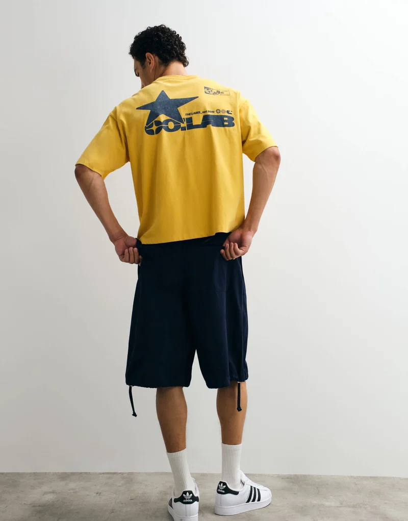 Topman balloon fit ripstop short in navy