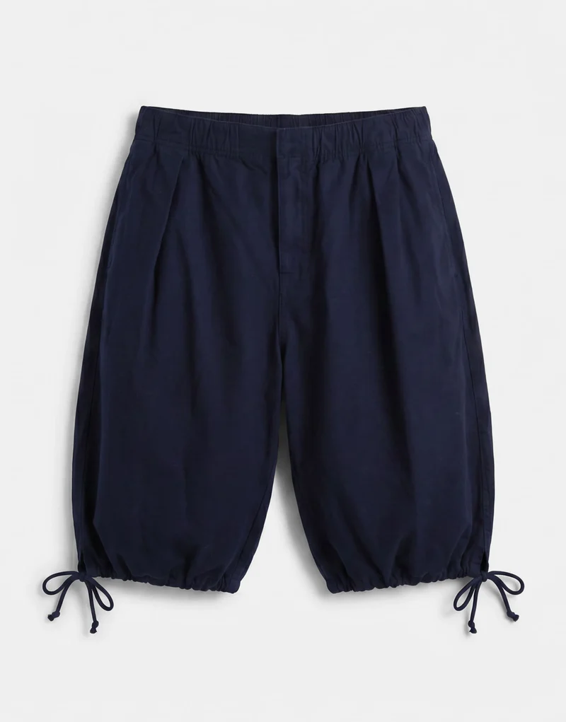 Topman balloon fit ripstop short in navy