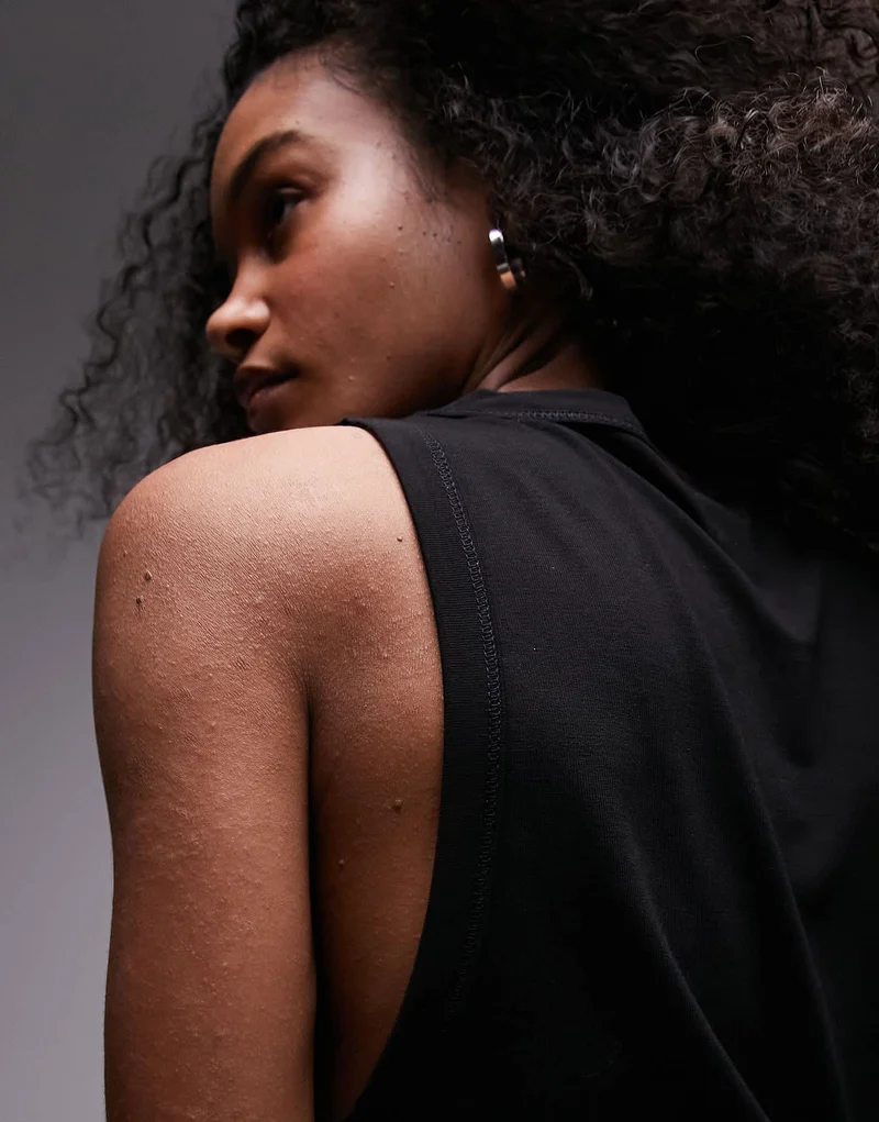 Topshop soft loose tank top in black
