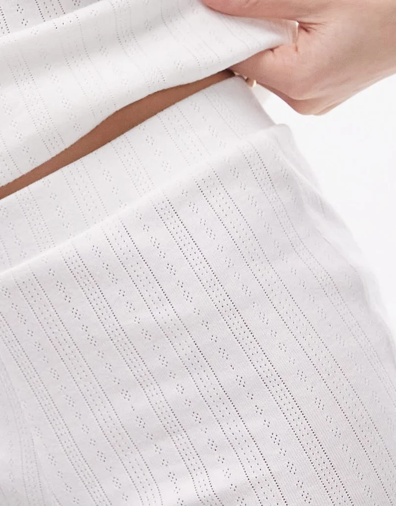 Topshop pointelle short in white