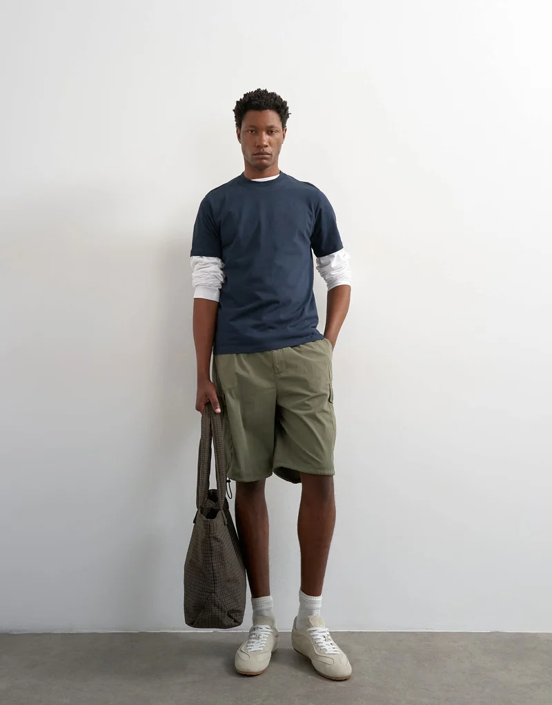Topman classic fit t-shirt in navy