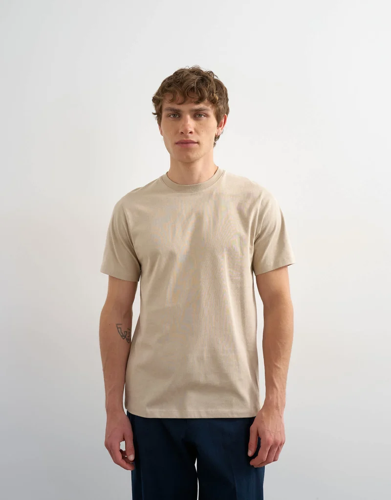 Topman classic fit t-shirt in stone