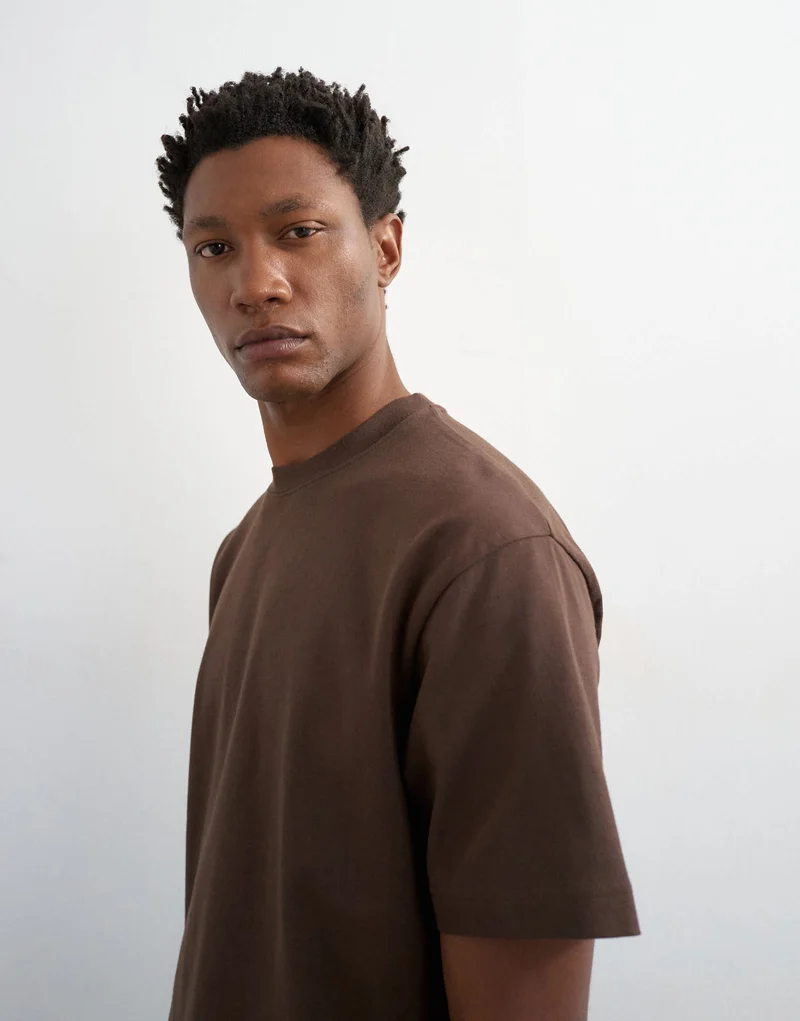Topman 3 pack relaxed fit t-shirt in brown, stone and blue