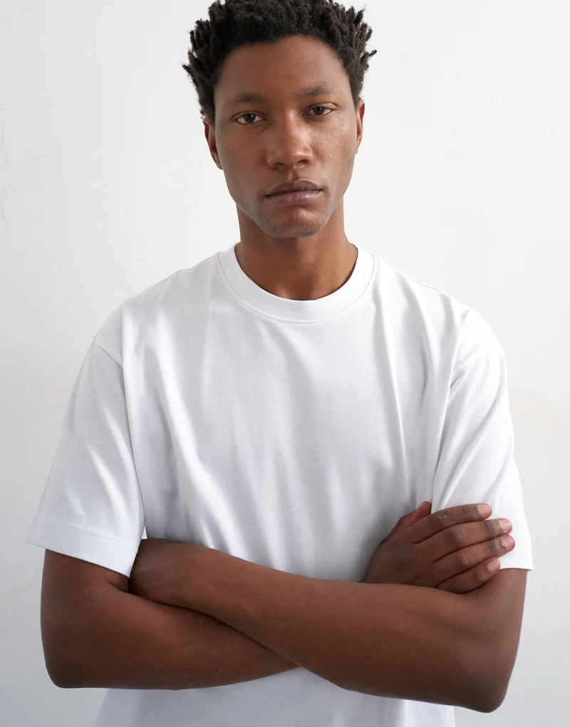 Topman relaxed fit cropped t-shirt in white