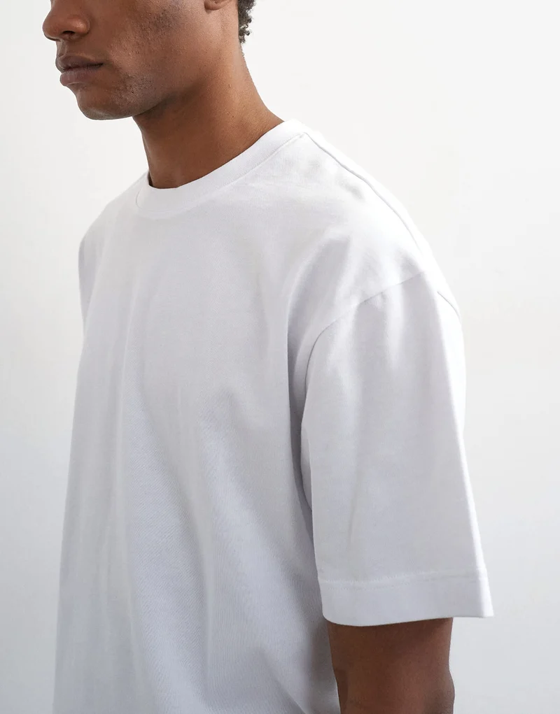 Topman relaxed fit cropped t-shirt in white