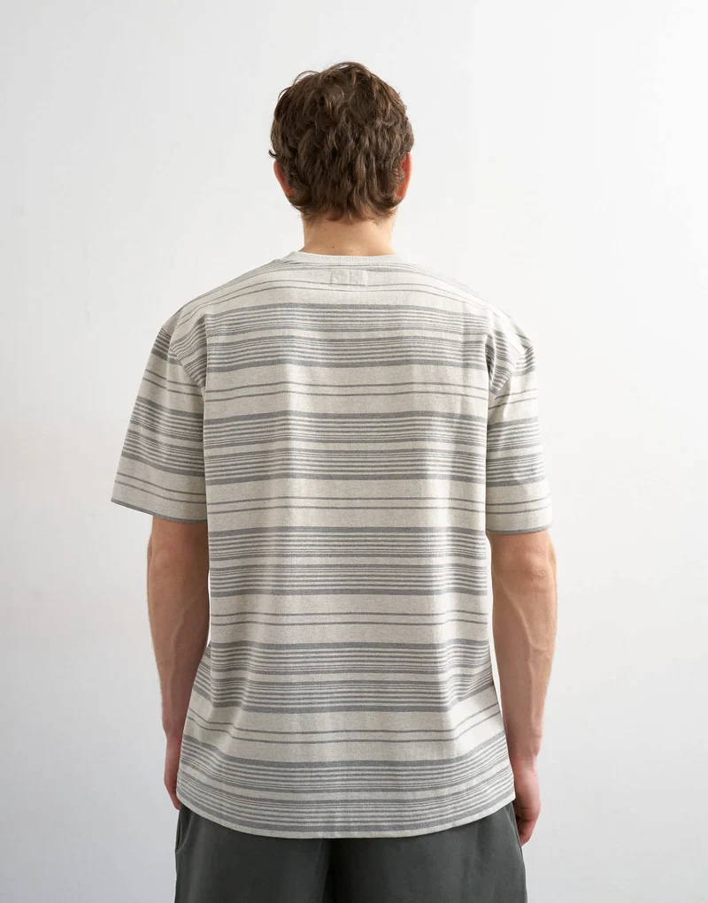 Topman relaxed fit stripe t-shirt in grey