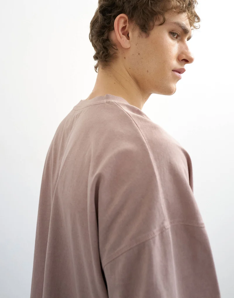Topman boxy fit t-shirt in washed pink