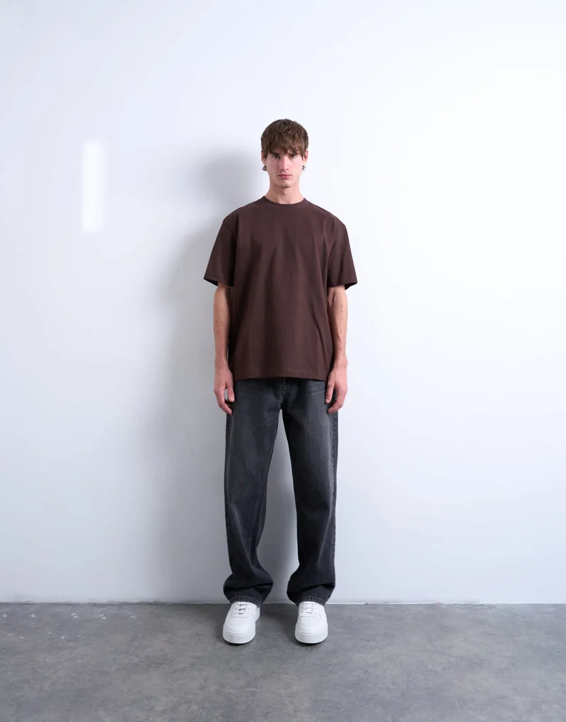 Topman relaxed fit t-shirt in chocolate