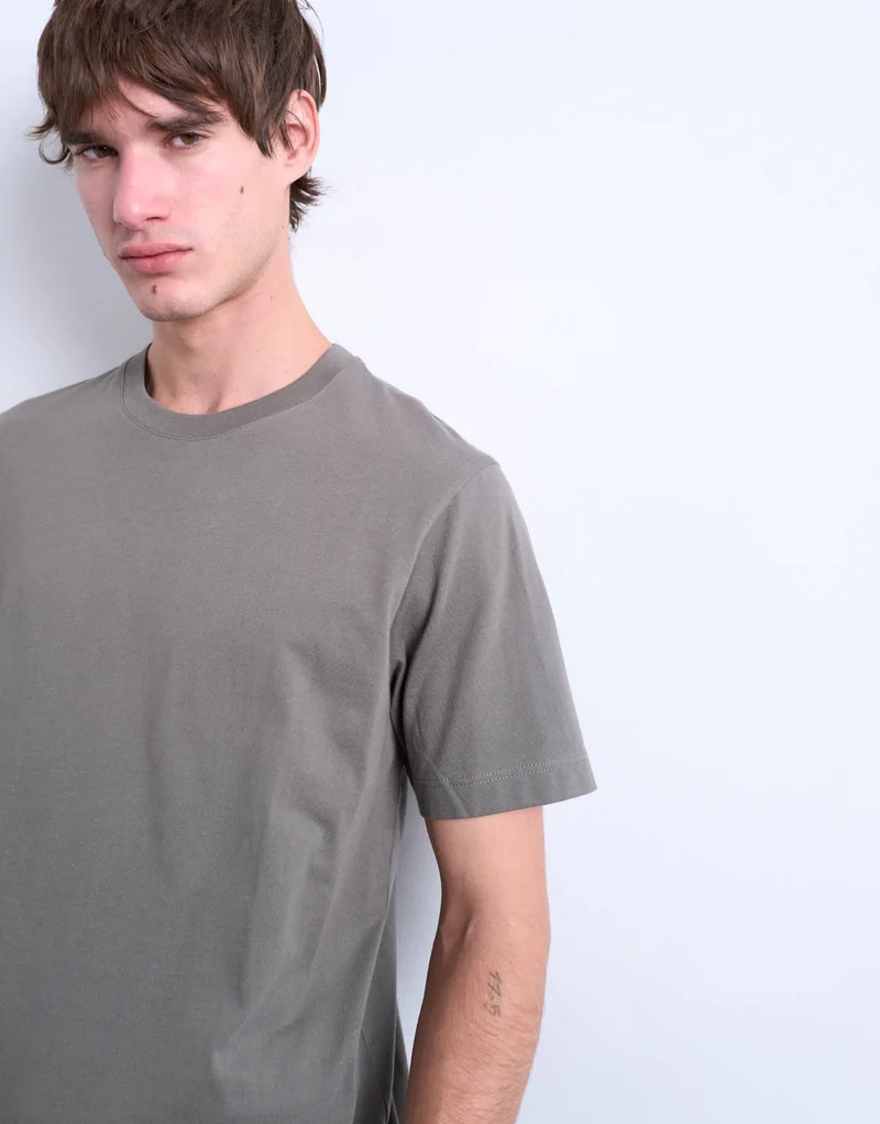 Topman classic fit t-shirt in olive