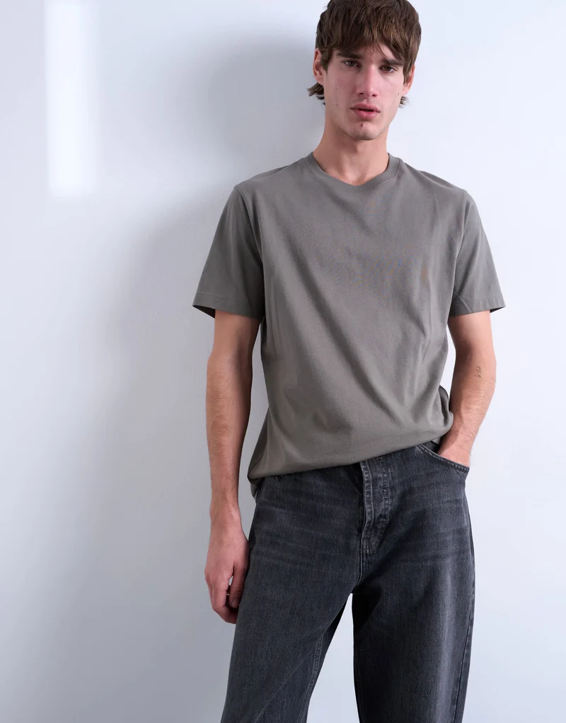 Topman classic fit t-shirt in olive