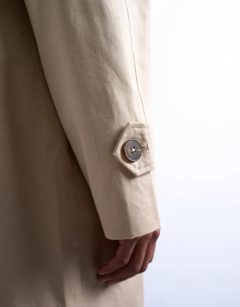Topman cotton mac in stone