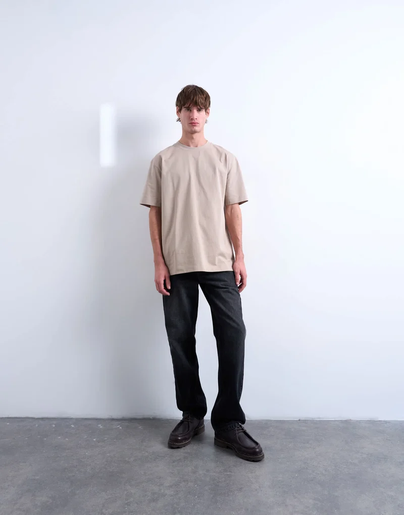 Topman relaxed fit t-shirt in beige