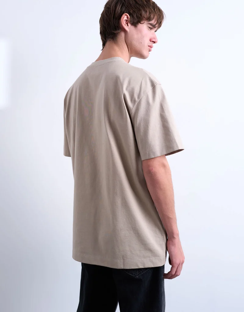 Topman relaxed fit t-shirt in beige