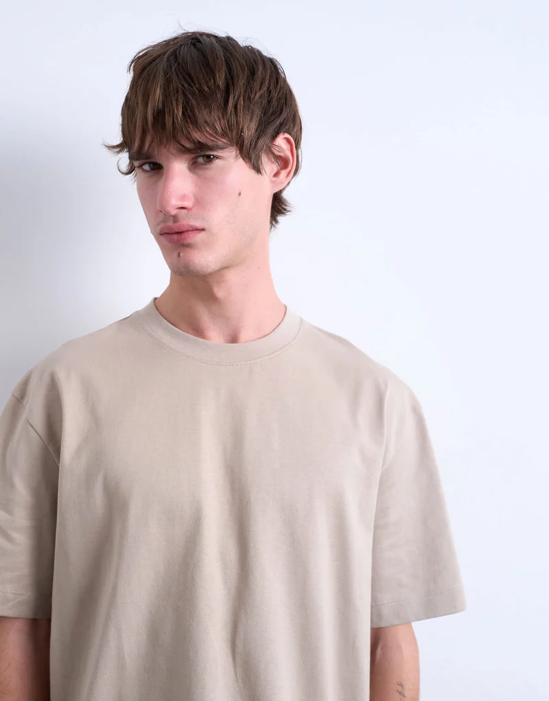 Topman relaxed fit t-shirt in beige