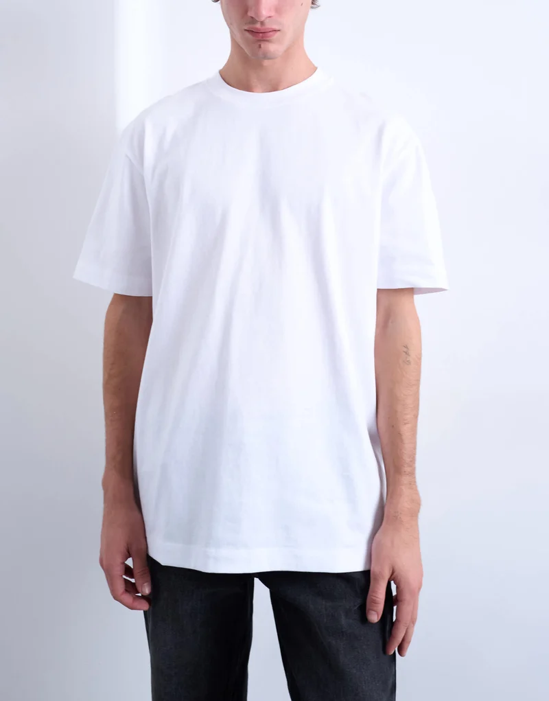 Topman 3 pack relaxed fit t-shirt in white, chocolate and stone