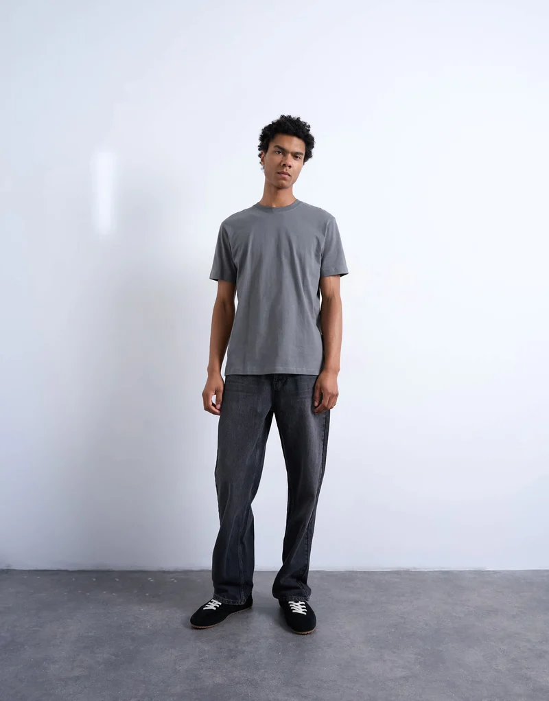 Topman 7 pack classic t-shirt in black, white, brown, navy, charcoal, ecru and brown