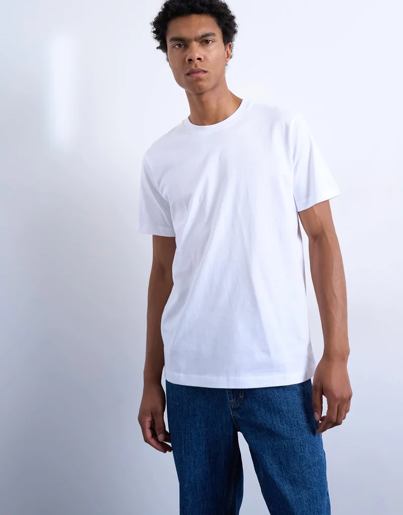 Topman 5 pack classic fit t-shirt in black, white, ecru, dark brown and charcoal