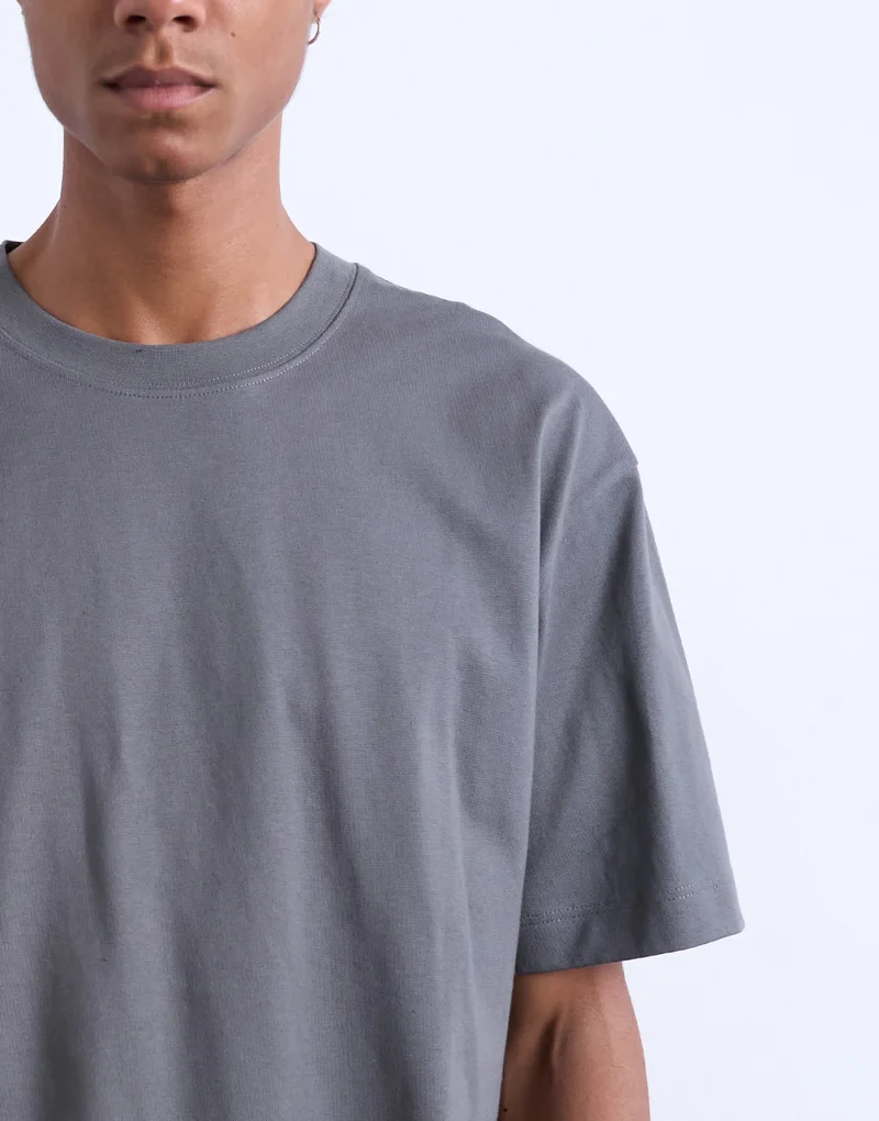 Topman relaxed t-shirt in charcoal