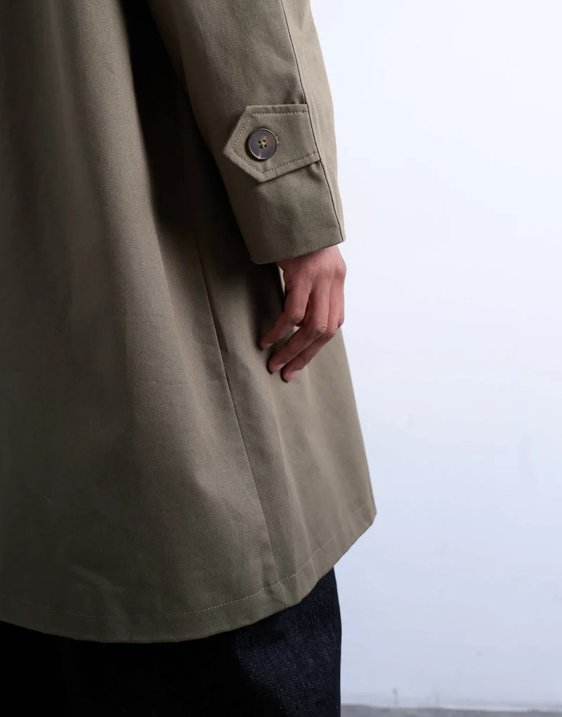 Topman cotton mac in khaki