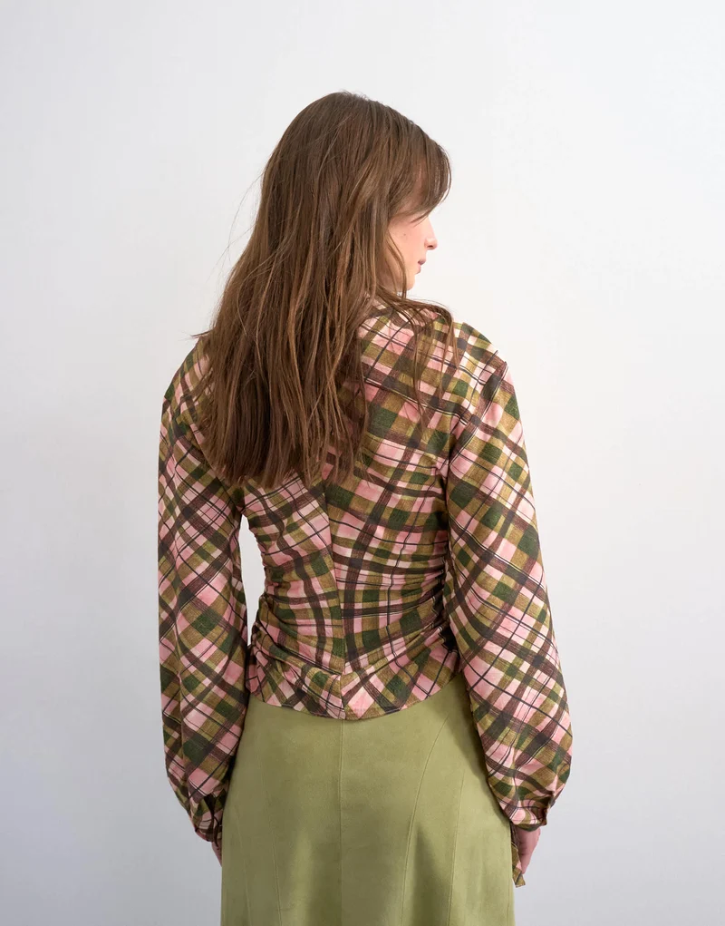 Topshop faux suede patchwork bomber jacket in multi