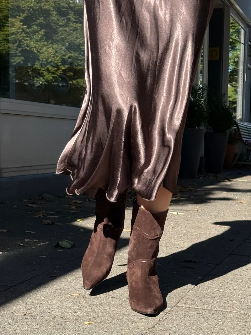 Sophia Dunkelbraun Wildleder