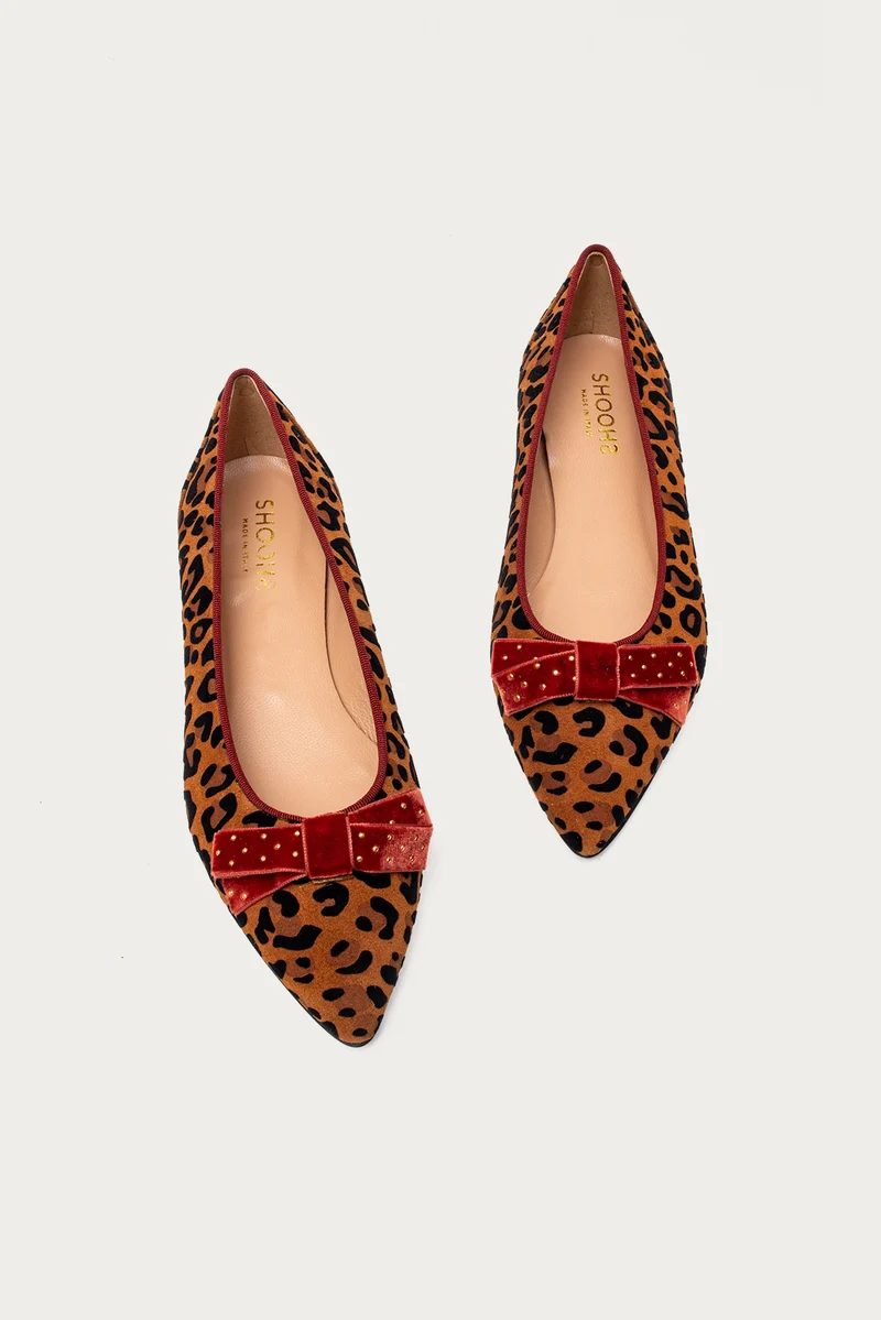 Malu Leopard Optik Schleife Samt