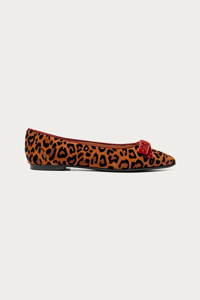 Malu Leopard Optik Schleife Samt