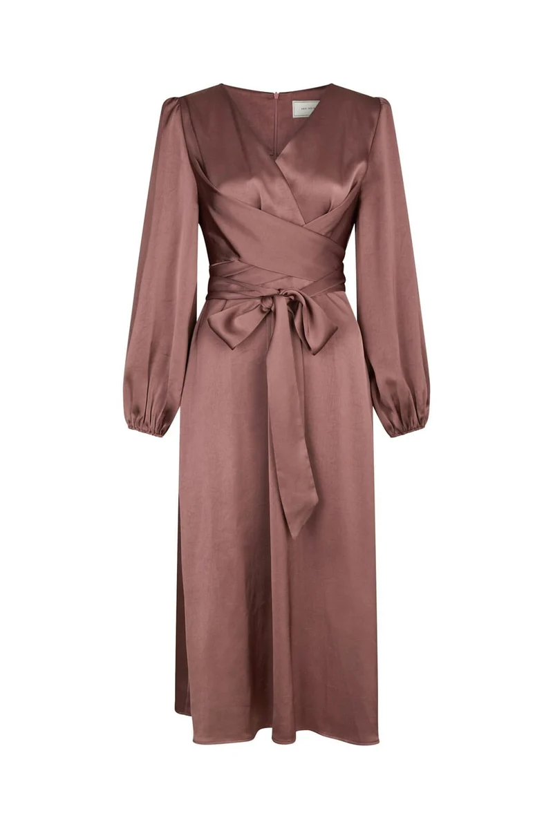 Neo Noir - Rimini Heavy Sateen Dress 163039 - 393 - Dark Rose