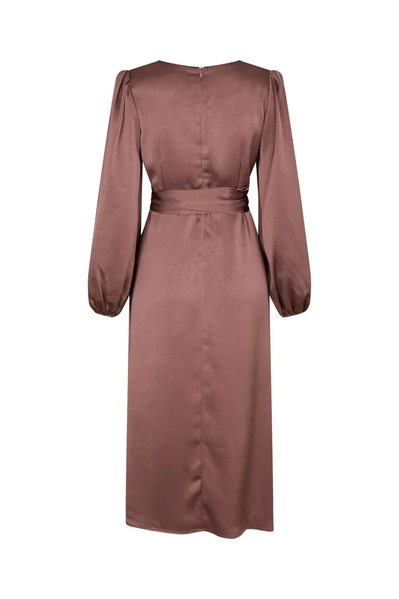 Neo Noir - Rimini Heavy Sateen Dress 163039 - 393 - Dark Rose