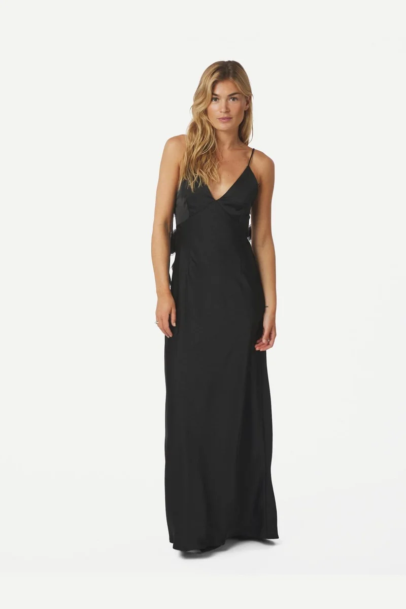 Neo Noir - Colly Heavy Sateen Dress 166978 - 100 - Black