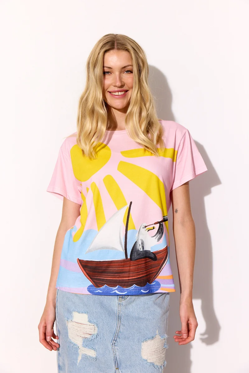 Hunkøn - Azura T-Shirt 26012 - Sunny Pink