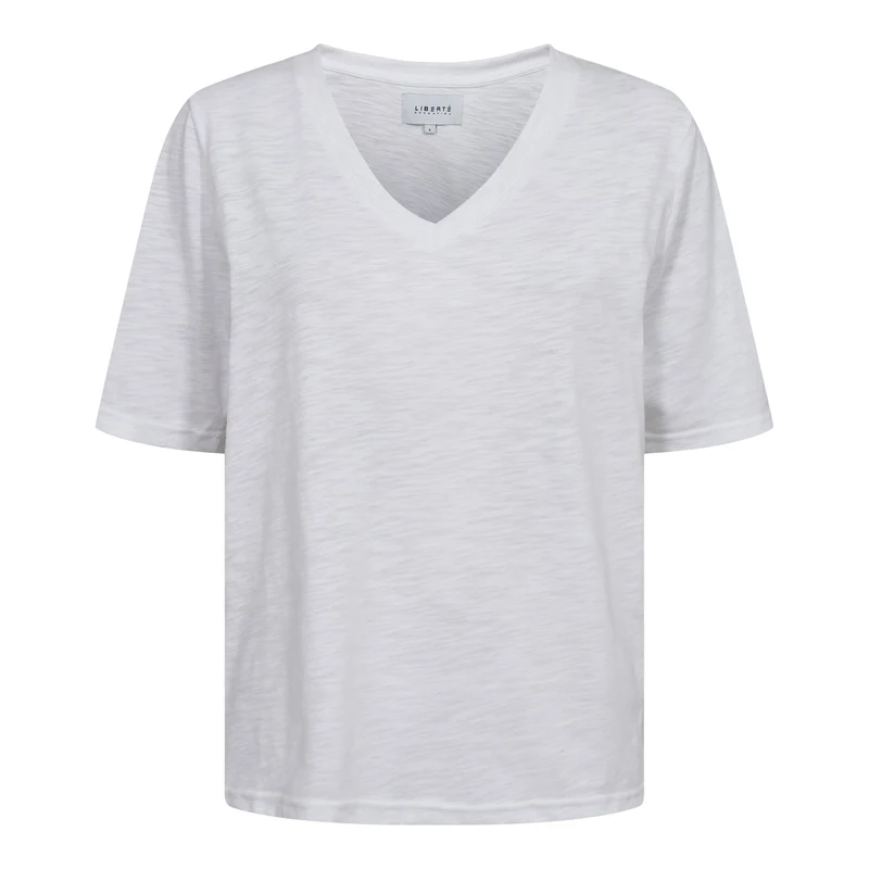 Liberte - Ulla-Ss-Vneck-Tshirt - White