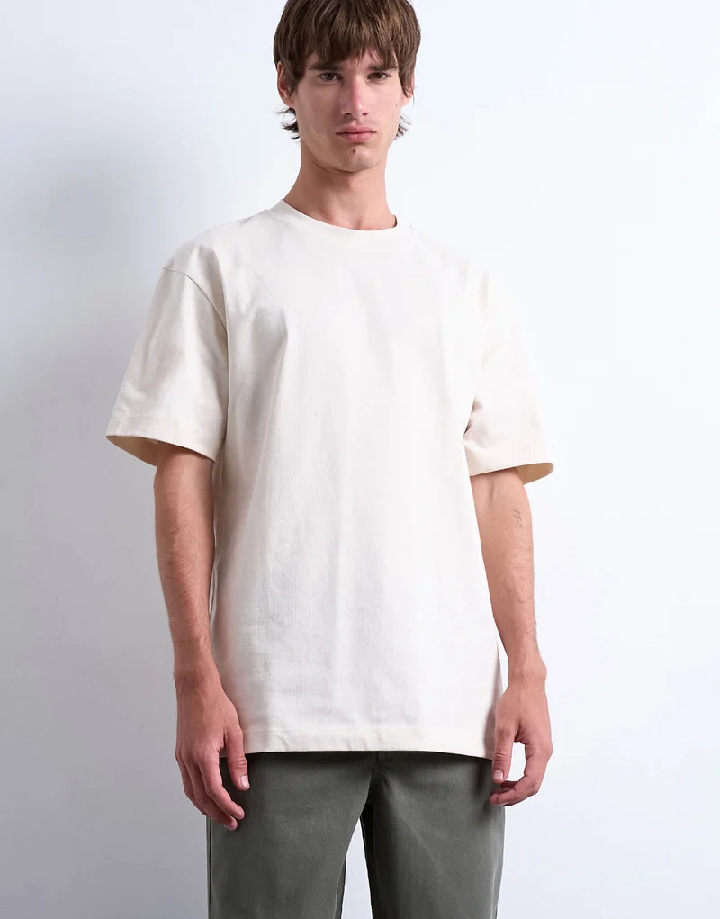 Topman relaxed fit t-shirt in ecru