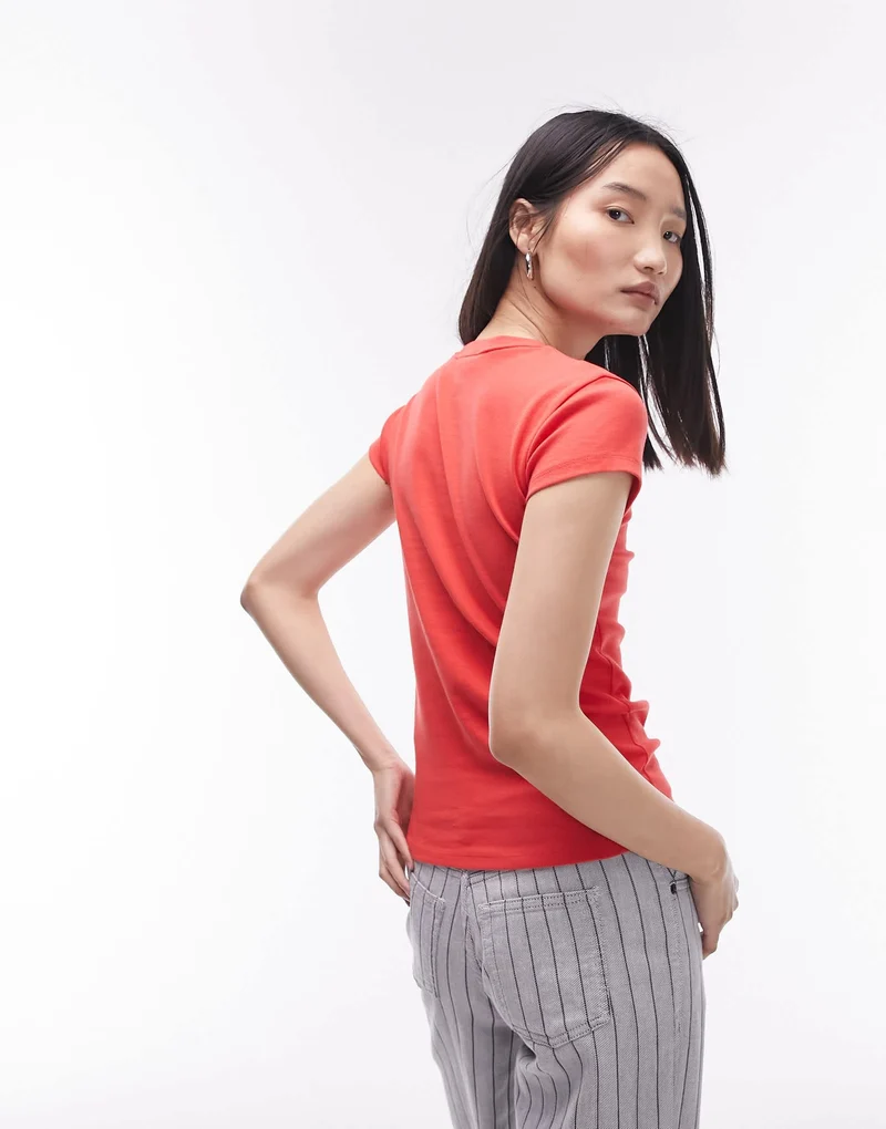 Topshop everyday tee in red