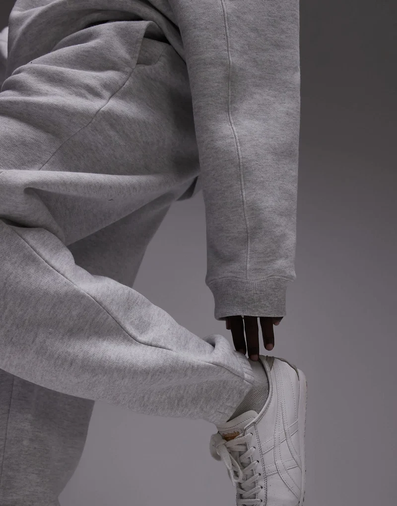 Topshop co ord cuffed jogger in grey marl