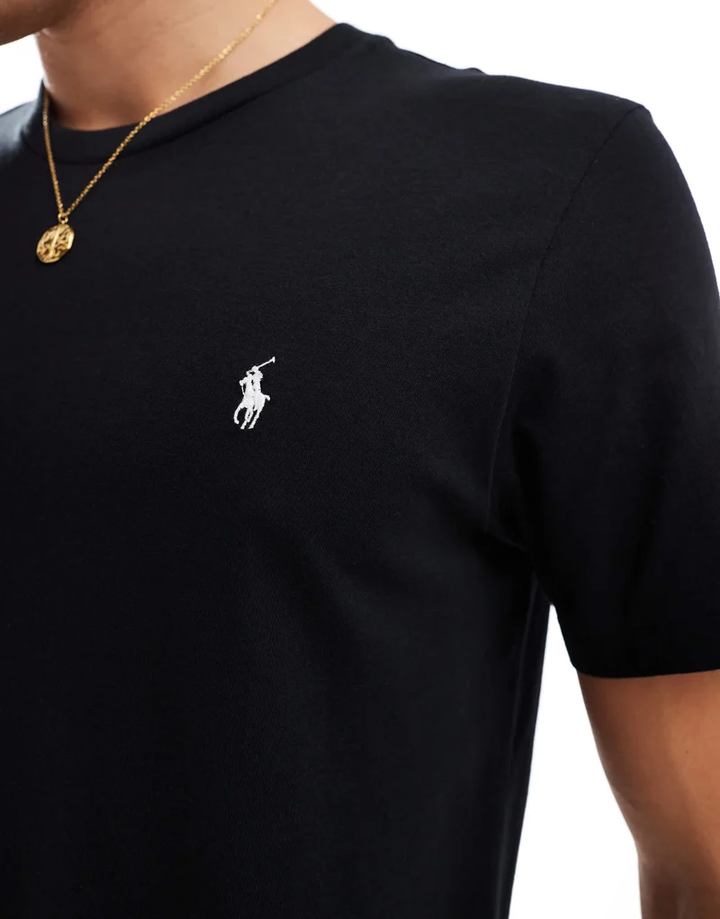 Polo Ralph Lauren lounge t-shirt in black with logo