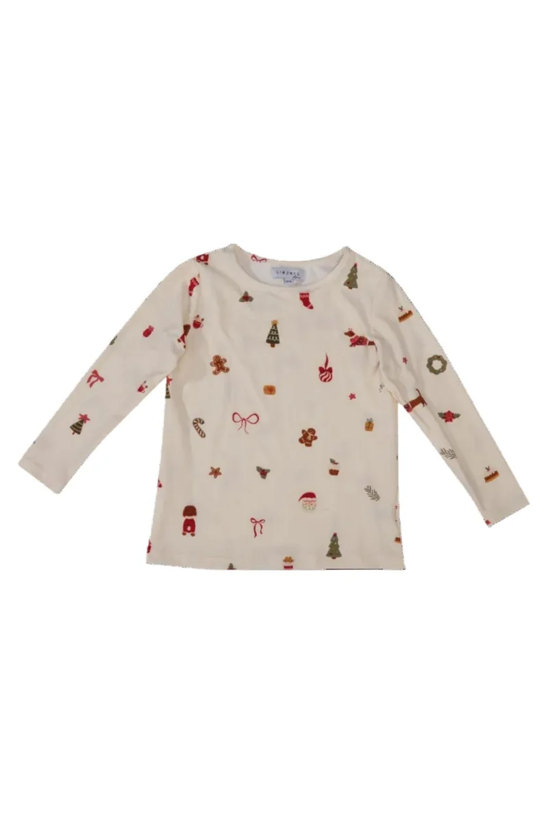 Liberte Ami - Alma-Ls-Tshirt-Kids 9659 - Dog Creme