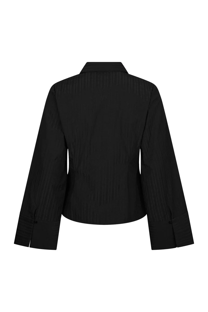 Neo Noir - Fenli Tone Stripe Shirt 167434 - 100 - Black