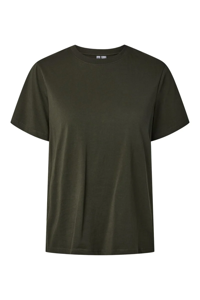 Pieces - Pcria Ss Solid Tee - 4857314 Forest Night